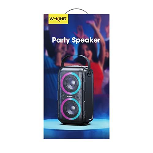 W-KING 80W Bluetoothスピーカーラウド 、スーパー重低音、巨大な105dB