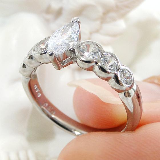 中央宝研鑑定書付 Pt900 1.2ct プラチナ ダイヤモンド リング ダイヤ