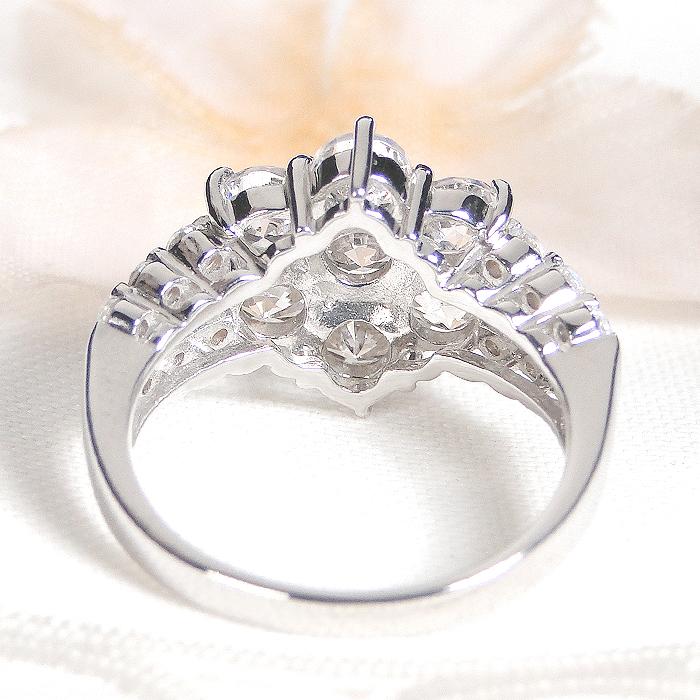 pt900 2.0ct フラワー ダイヤモンド リング レディース 指輪 刻印無料