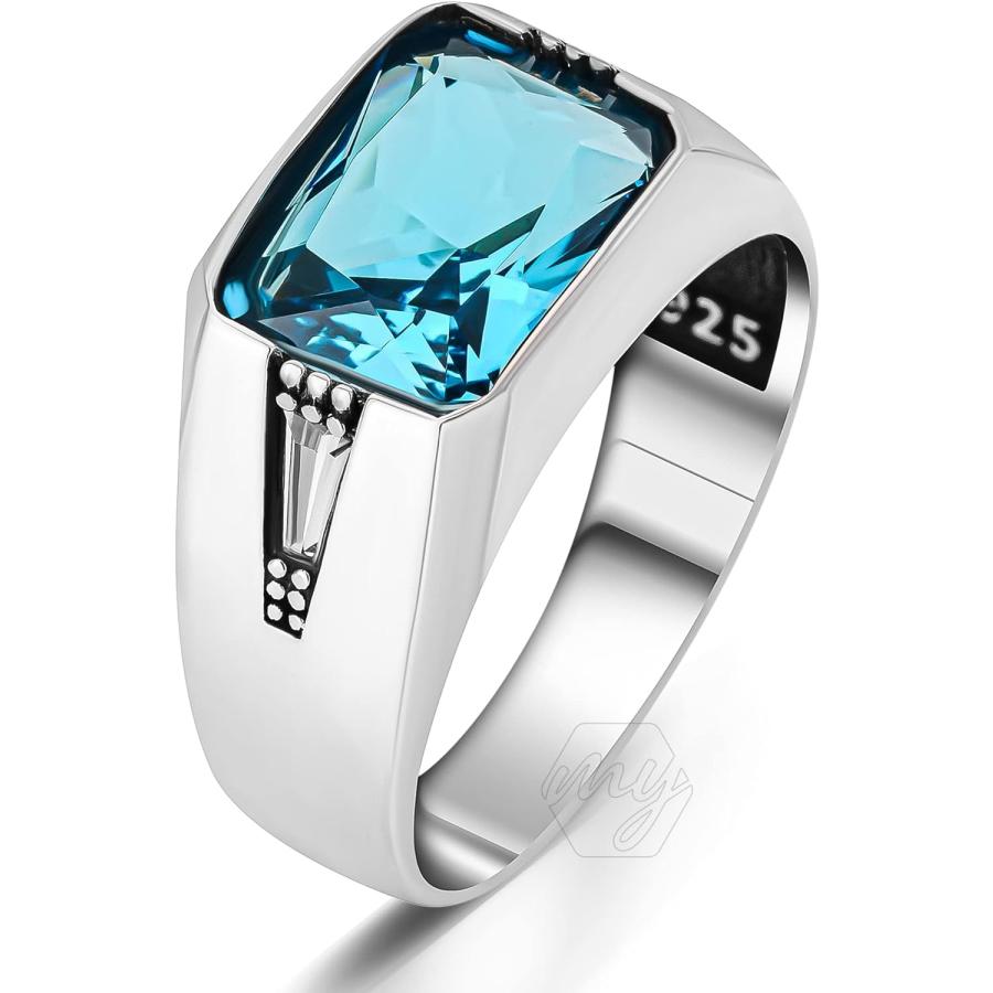 並行輸入品】925スターリングシルバー アクアマリンストーン トルコ