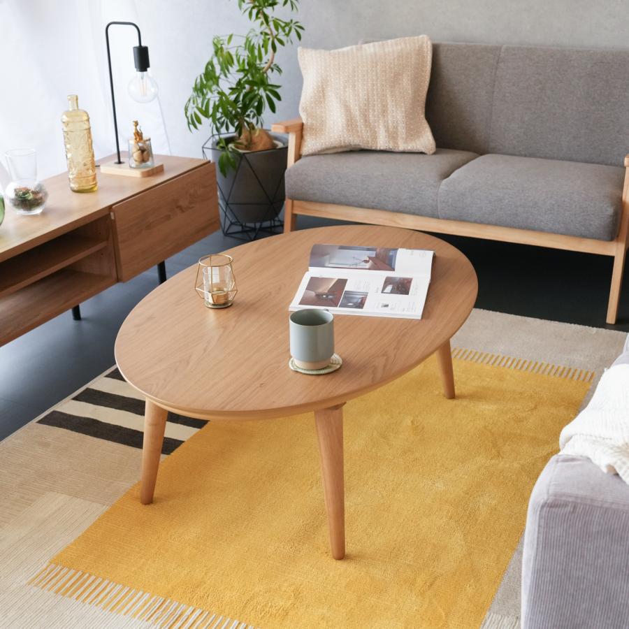 GOOD LIFE INTERIOR こたつ テーブル 楕円形 105×70cm 天然木 おしゃれ
