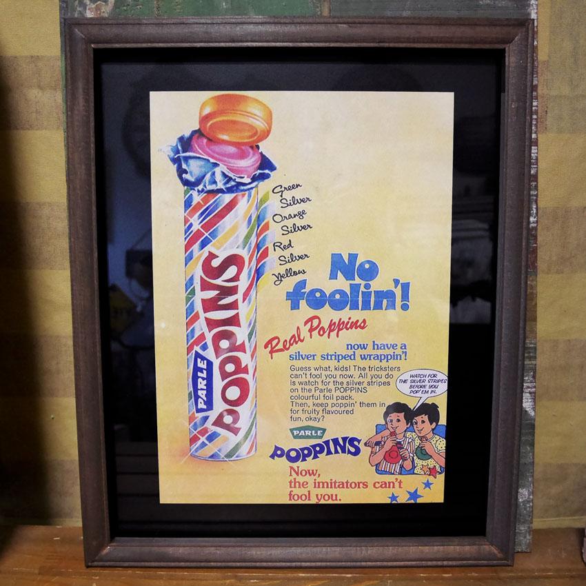 ヴィンテージ フレームポスター F/POPPINS ポッピングキャンディ
