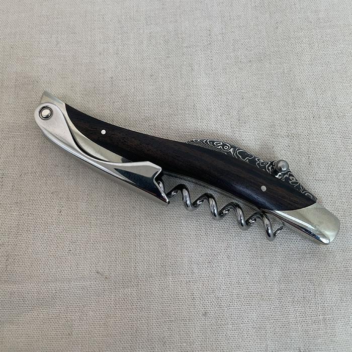 ATHRO（アスロ） ダマスカス鋼ソムリエナイフ ダマスカスブレード 黒檀