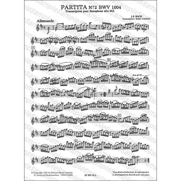 楽譜 J.S. バッハ／パルティータ 第2番 BWV1004(【1033513】／LEM25207