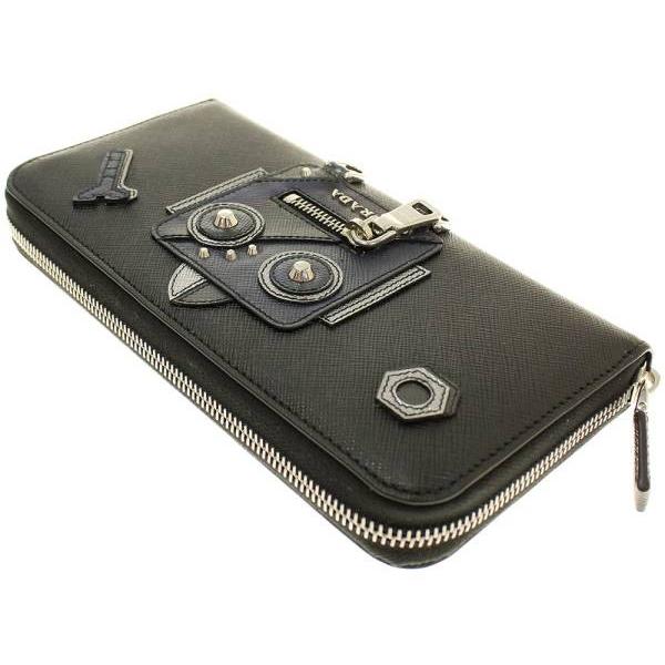 PRADA（プラダ） 長財布 サフィアーノ ロボット ラウンドファスナー