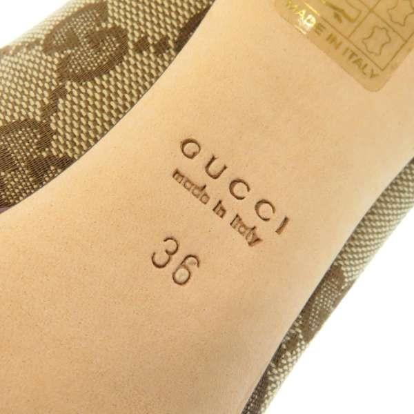 GUCCI（グッチ） パンプス ホースビット オープントゥ GGキャンバス