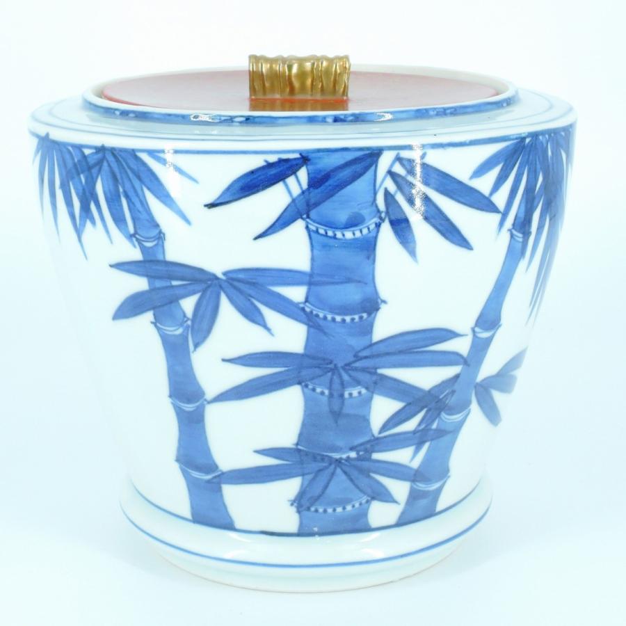 茶道具 古染付写 竹絵 水指 西村 徳泉 作 茶道 14-1316 : 月香園