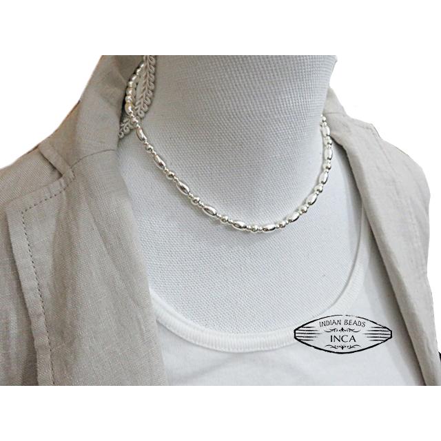 ナバホ ビーズネックレス ハンドメイド シルバー925 インディアン