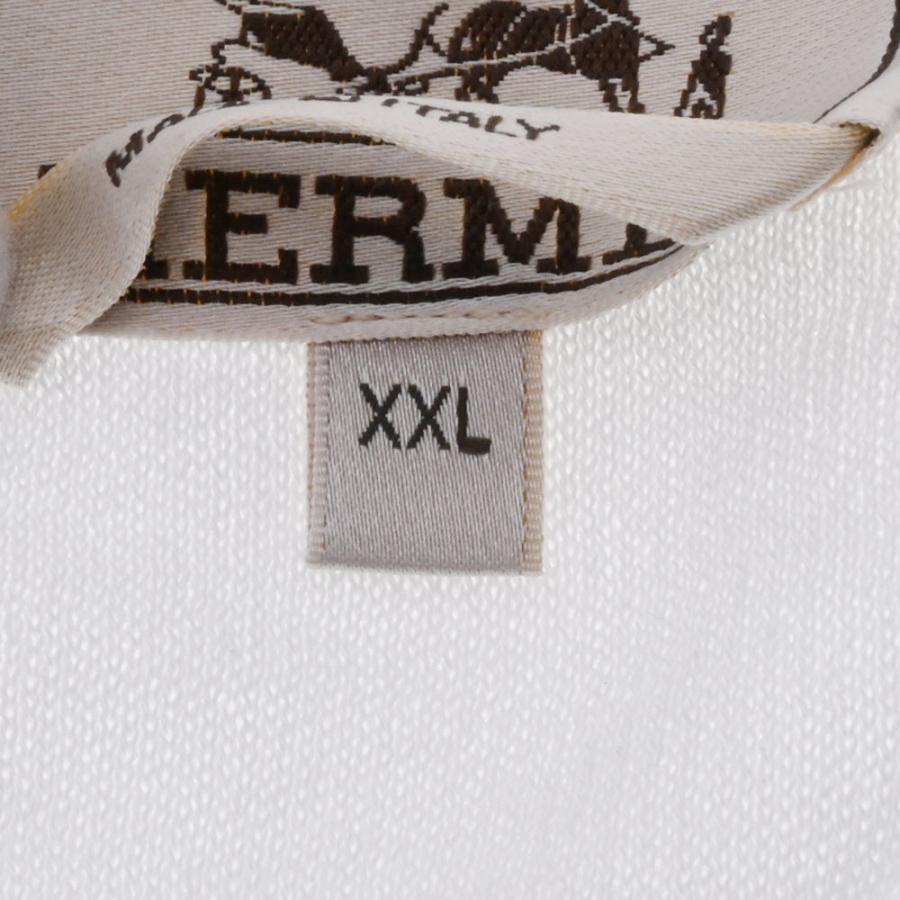 HERMES（エルメス） GOOD VIBES ニット 白 メンズ コットン100％ 半袖