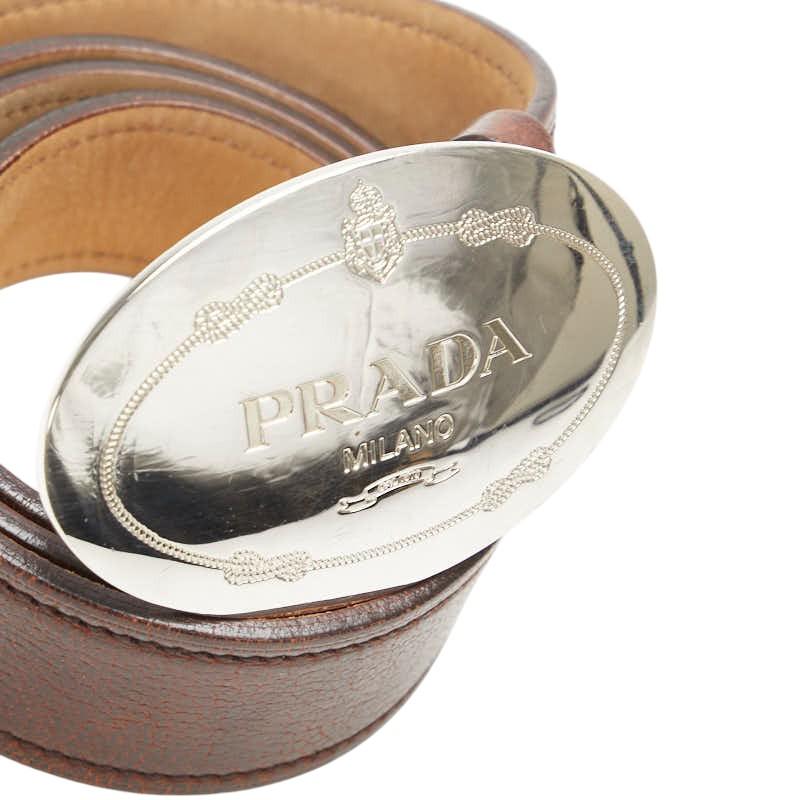 PRADA（プラダ） ベルト サイズ：90/36 ブラウン レザー メンズ 【中古