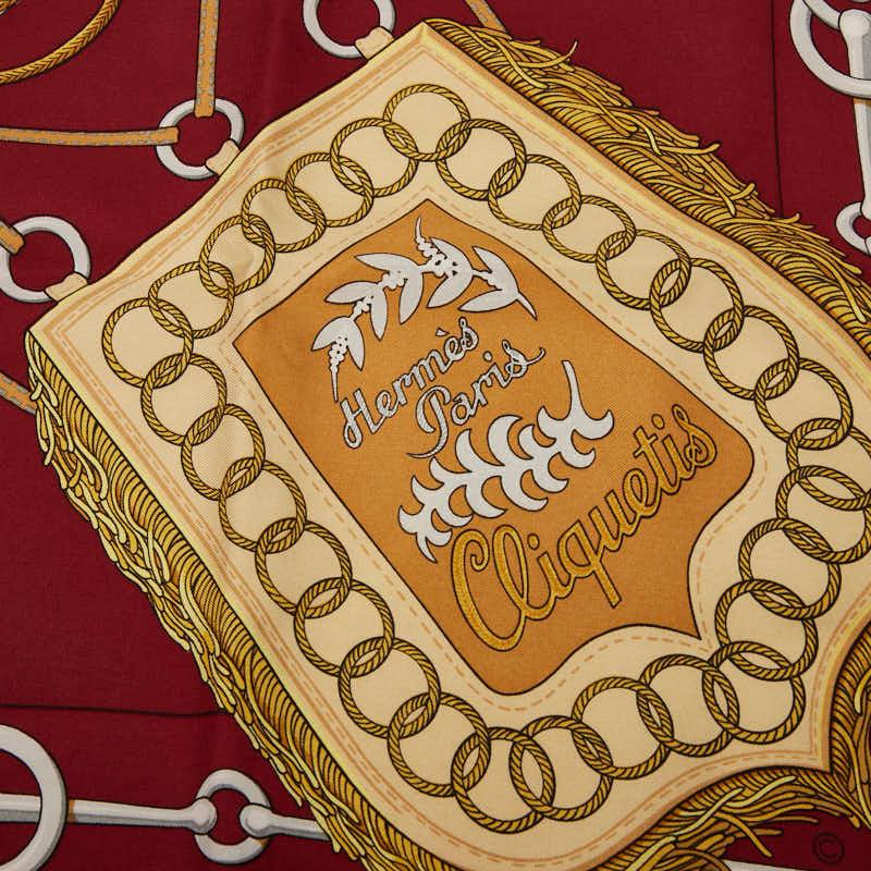 HERMES（エルメス） カレ90 Cliquetis クリケティス スカーフ レッド