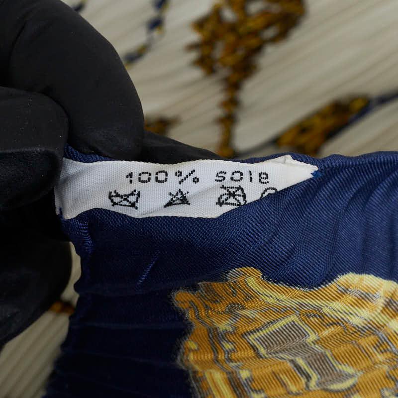 HERMES（エルメス） プリーツカレ90 LES CLES 鍵 スカーフ ホワイト