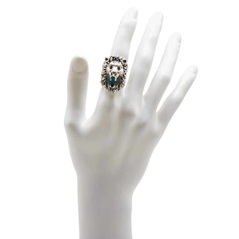 GUCCI（グッチ） ライオンヘッド カラーストーン リング 指輪 #53