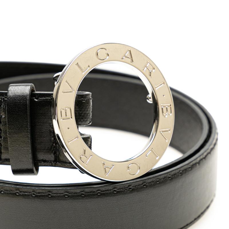 BVLGARI（ブルガリ） ビーゼロワン ベルト ブラック レザー メンズ