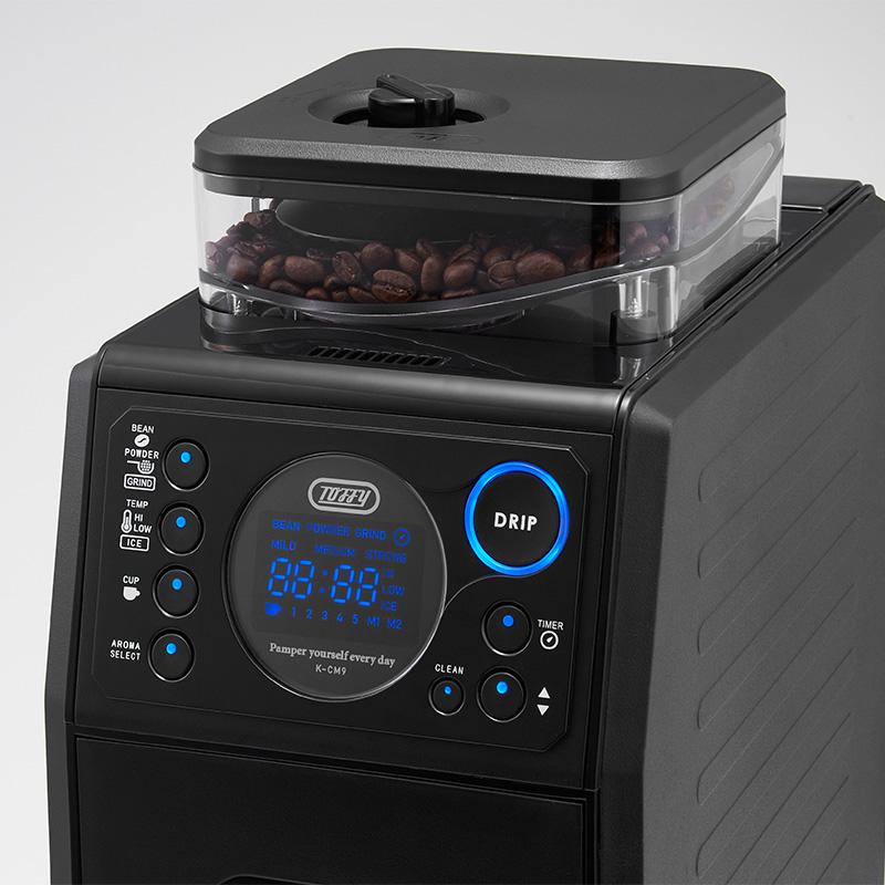 全自動 コーヒーメーカー ミル付き おしゃれ レトロ Toffy トフィー 全