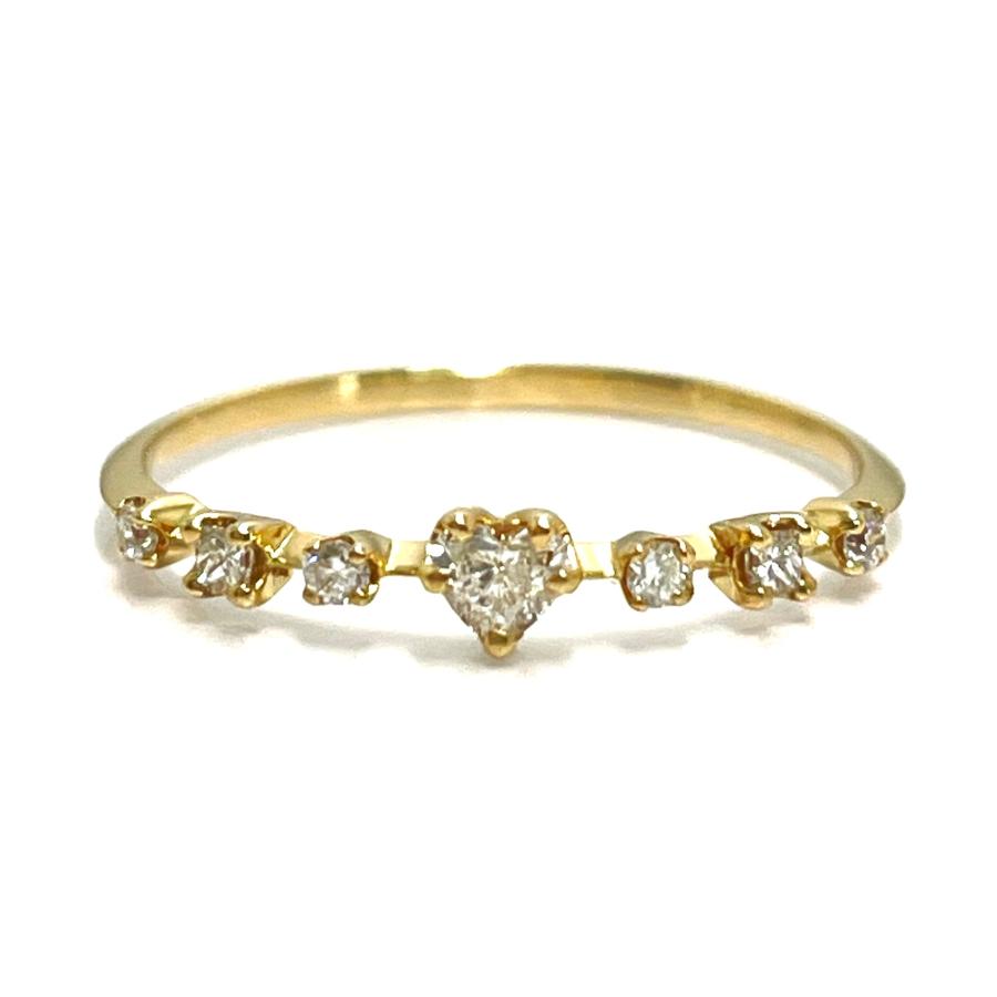 AHKAH（アーカー） レメディ ダイヤリング K18YG 0.15ct 9号 指輪