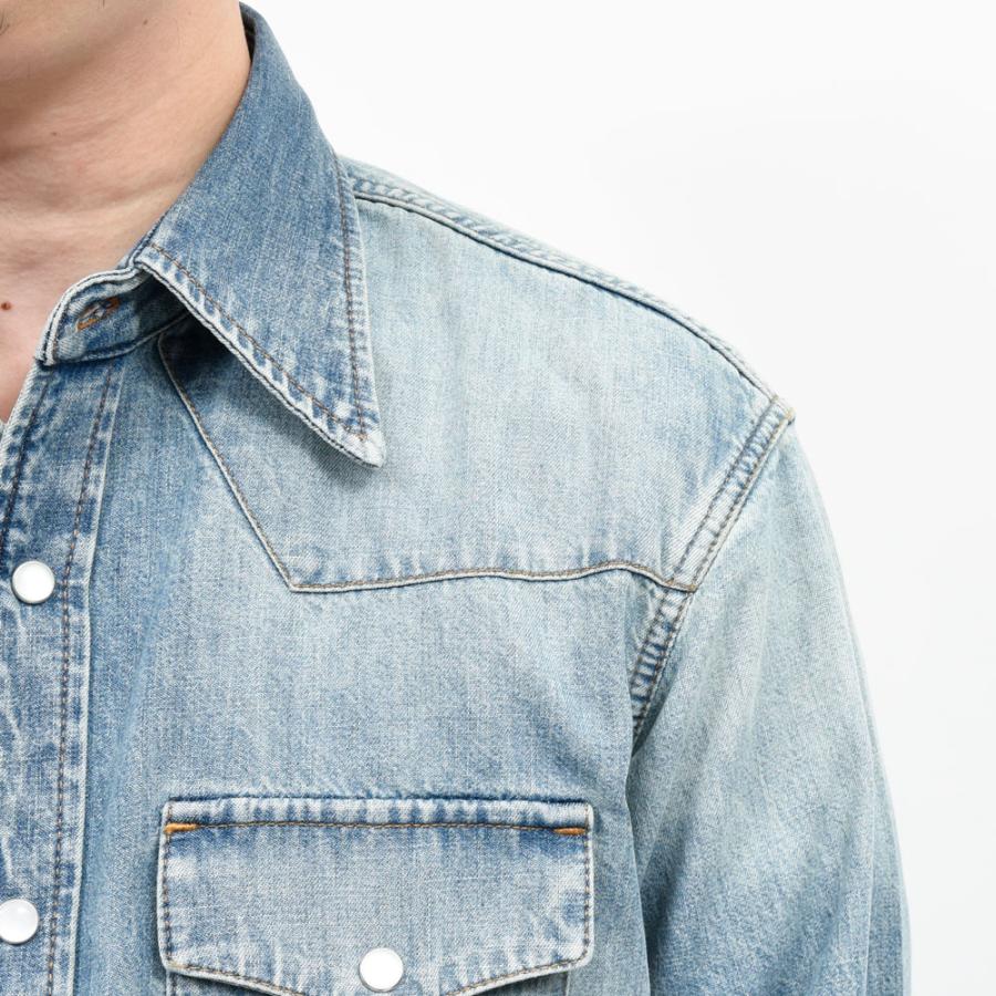 HUSBANDS（ハズバンズ）デニムウェスタンシャツ HES CWWS 11052409025