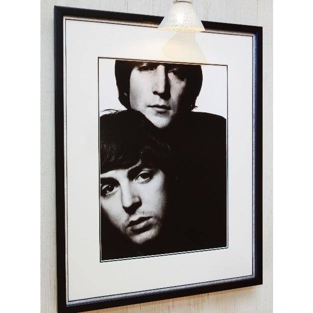 ポール・マッカートニー/ジョン・レノン/1965/アート ピクチャ- 額装