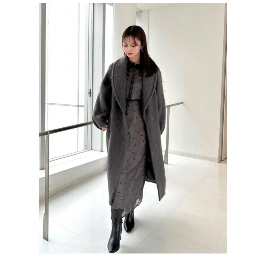 SNIDEL（スナイデル） SALE50%OFF アウター 24秋冬 シャギーロング