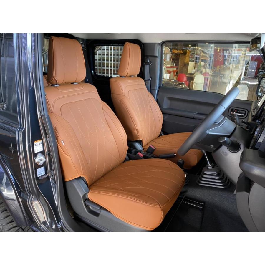 GI☆GEAR 販売代理店] シートカバー オレンジステッチ 1台分 ジムニー