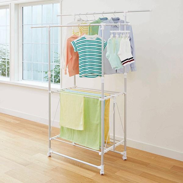 アルミ折りたたみ式多機能物干しH型 天馬 ポーリッシュ PS