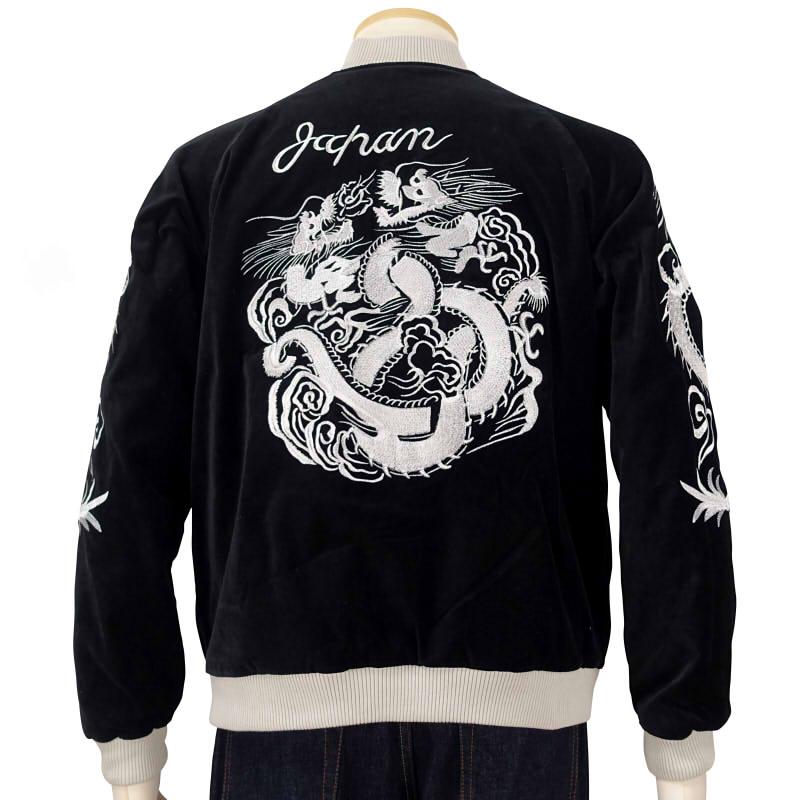 鷹虎龍刺繍/別珍リバーシブルスカジャン Japanesque JSKJ-006 和柄