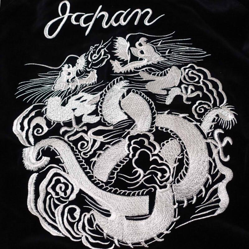 鷹虎龍刺繍/別珍リバーシブルスカジャン Japanesque JSKJ-006 和柄