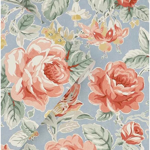 壁紙 クロス 花柄 輸入壁紙 ローラアシュレイ 122753 Wild Roses 花