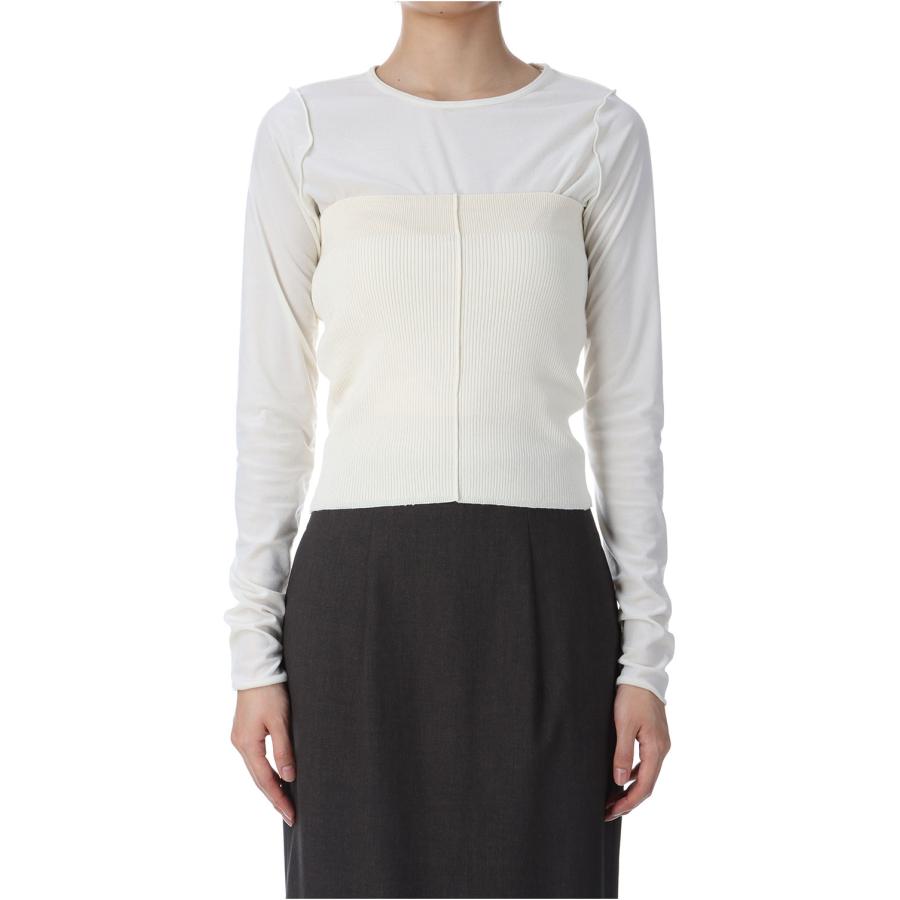 SALE】Layered Knit Combi -IVORY (62510514) anuke(アンヌーク