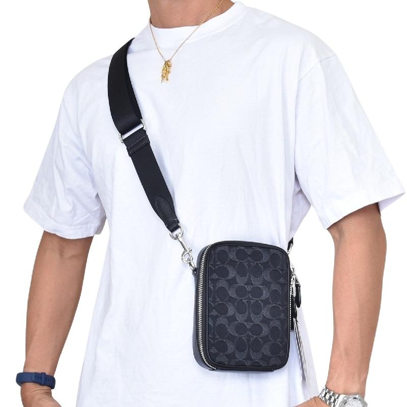 COACH（コーチ） ショルダーバッグ ポーチ 小さめ シグネチャー デニム