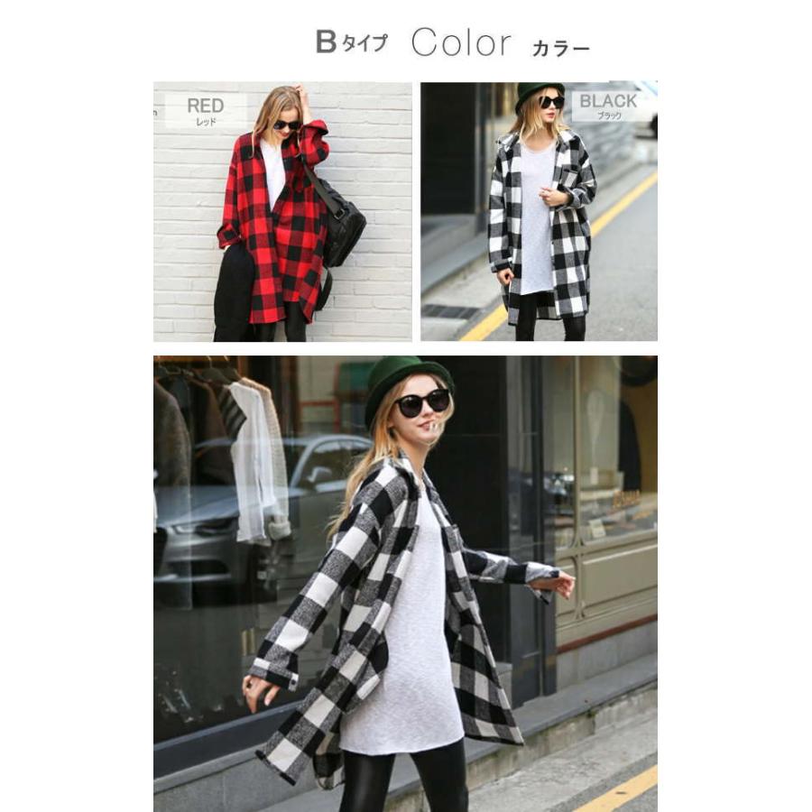 シャツ ブラウス ネルシャツ チェック柄 トップス 長袖 ロングシャツ