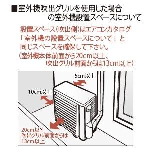 Panasonic（パナソニック） 室外機吹出グリル 縦方向吹出し
