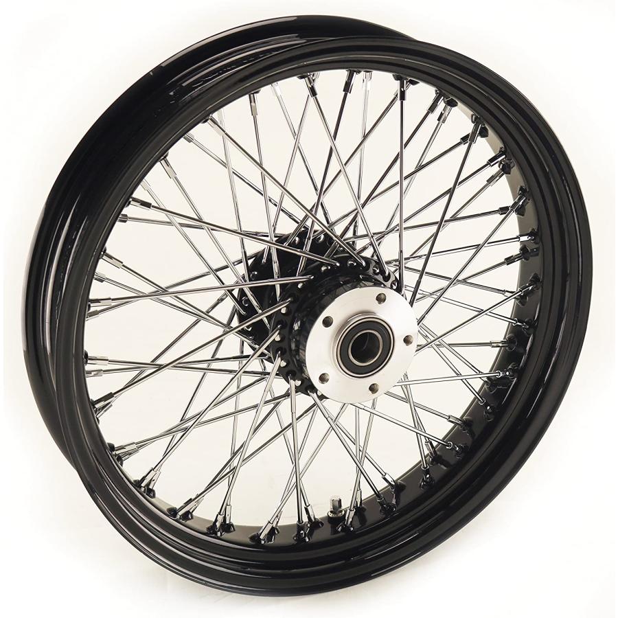 並行輸入品】21 x 3.5インチ 60スポーク ブラック フロントホイール