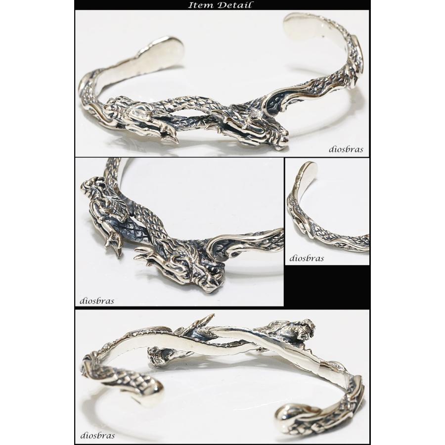 バングル ドラゴン 龍 竜 ブレスレット シルバー925 メンズ : diosbras