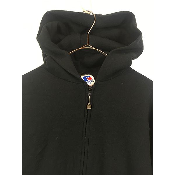 古着 90s USA製 Russell 無地 ソリッド セットイン スウェット ジップ