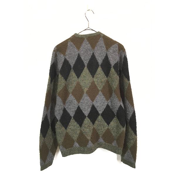 古着 60s ARROW ダイヤ パターン モヘア ルック シャギー アクリル
