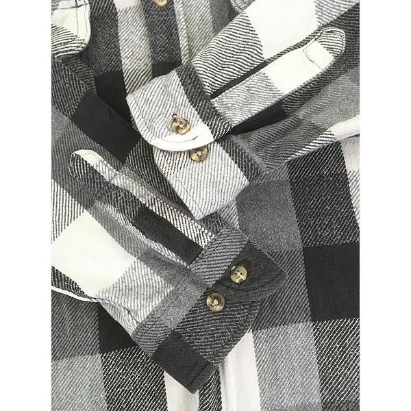 古着 90s FIVE BROTHER 好配色 ブラック × ホワイト ブロック チェック