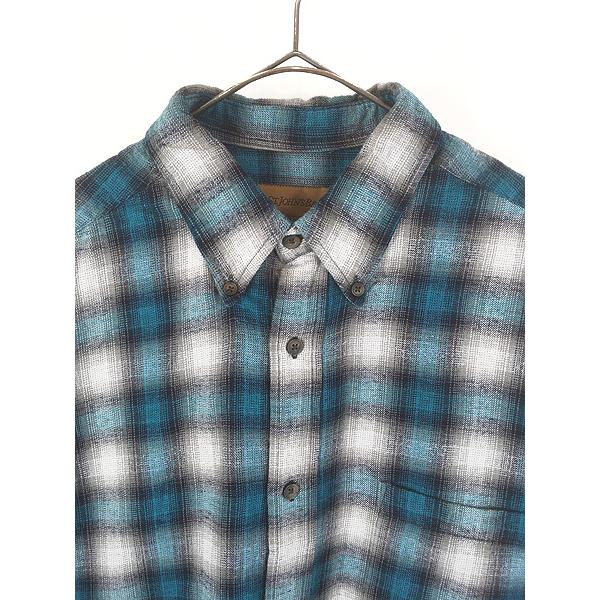 古着 00s St John's Bay ターコイズ オンブレ シャドー チェック
