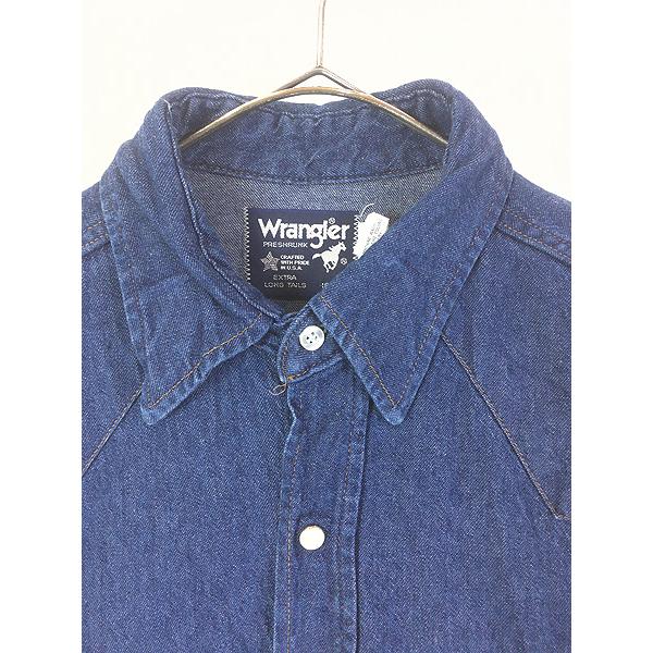 古着 80s USA製 Wrangler 70127MW 濃紺 ブルー デニム ウエスタン