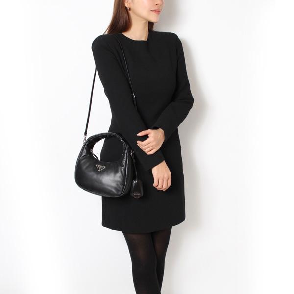 PRADA（プラダ） ソフトナッパ ハンドバッグ【NERO】 1BA384 2DYI NERO