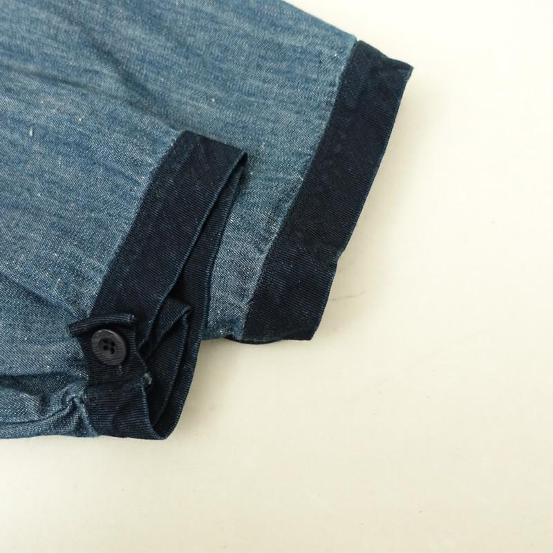 45R（フォーティファイブアール） *バイカラーインディゴデニムプル