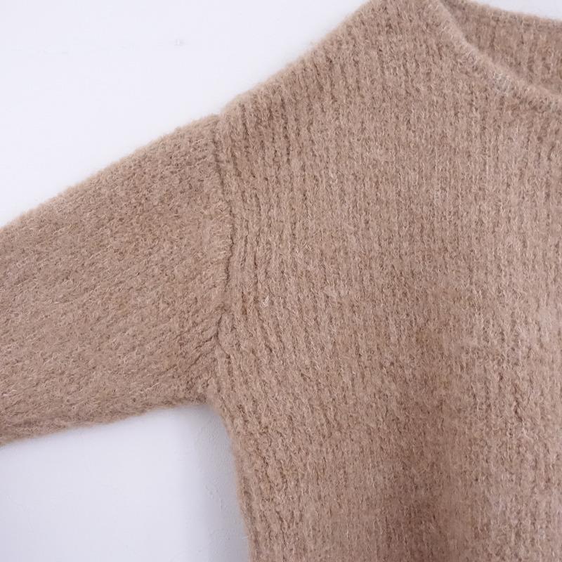 コムアーチ comm.arch. *アルパカウールニットプルオーバー*1ベージュ