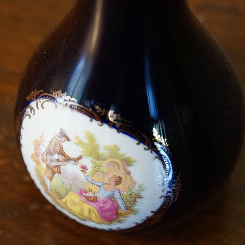 ヴィンテージ フランス製 リモージュキャッスル 花瓶 陶器 フラワー