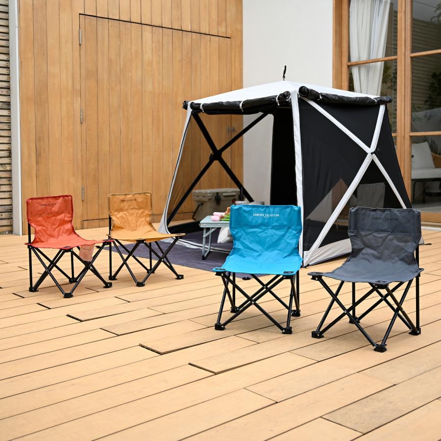 山善（YAMAZEN） アウトドアミニチェア アウトドアチェア 2脚セット 耐
