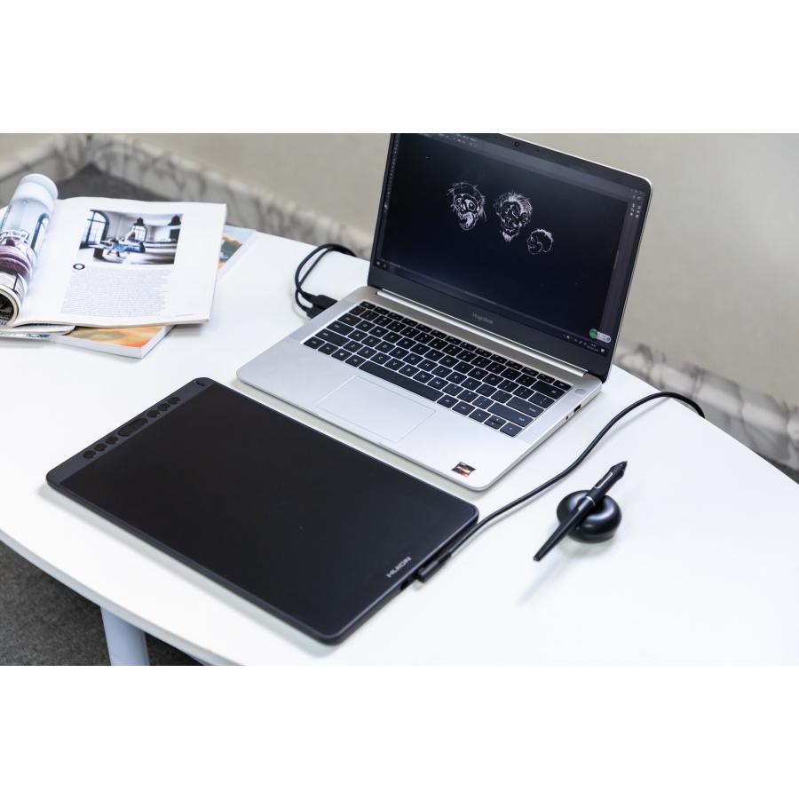 HUION 液タブ 液晶タブレット 絵描き イラスト 高性能 薄型 Win MacOS