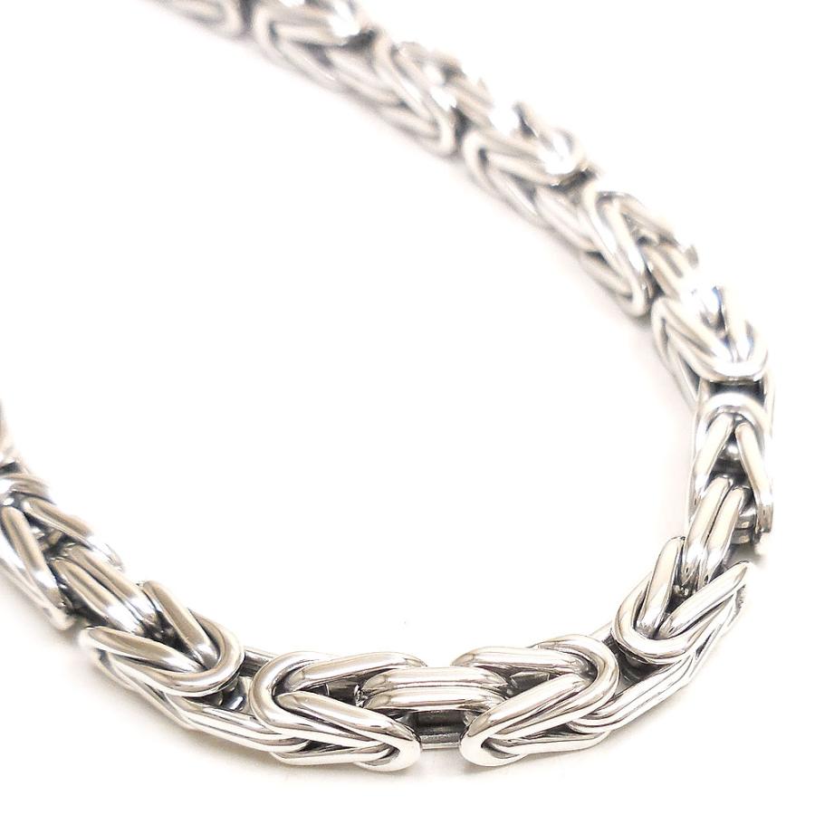 ブレスレット シルバー925 ビザンチンチェーンデザイン 4mm 21.5cm
