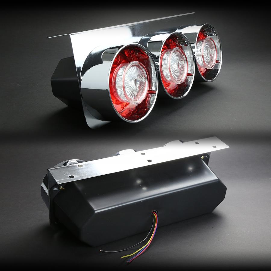 トラック用 レトロ 丸型3連ロケット フルLED 24V コンビネーション