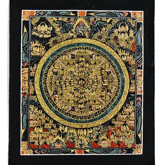 曼荼羅 輪円具足 タンカ マントラ ネパール仏画 ネパール美術 密教仏画