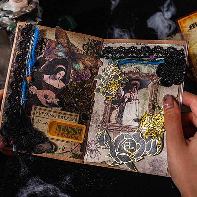 コラージュ 素材 デザイン ペーパー 魔法学校 ジャンクジャーナル