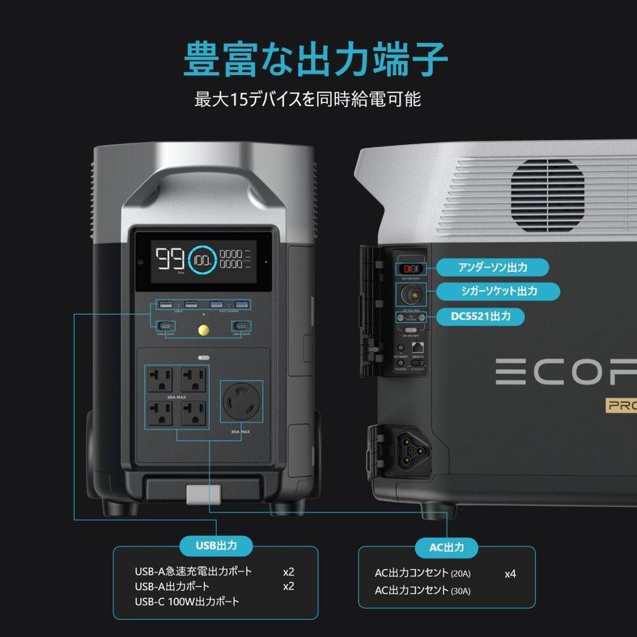 ECOFLOW ポータブル電源 ソーラーパネル セット リン酸鉄 大容量 DELTA